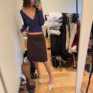 Banana Republic Dark Brown Pencil Skirt